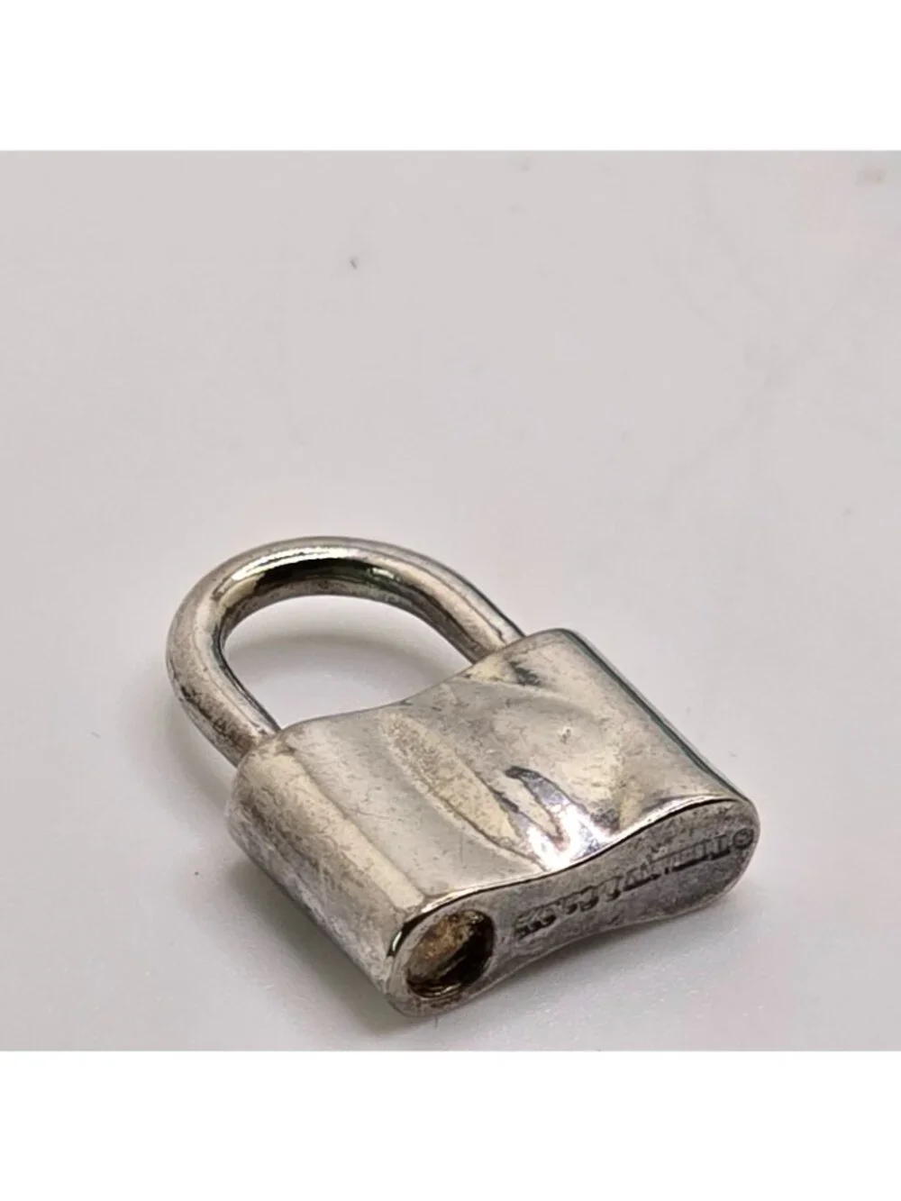 VTG Tiffany & Co 1837 Padlock Charm Sterling Silver 925 T&Co Lock Pendant Pouch - Picture 5 of 13